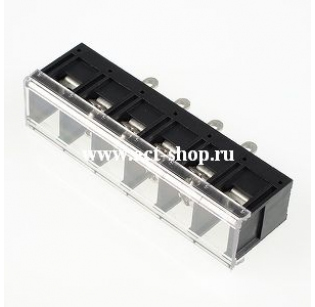 Клеммная колодка DINKLE DT-4C-A02W-04, Винт, 4 контакта, сечение провода 0.5-2.5 мм2, ток 24 A, Черный