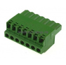 Клеммная колодка DINKLE 2ESDF-07P, Винтовая, 7 контактов, сечение провода 0.2-4 мм2, ток 18 A, Зеленый фото 2