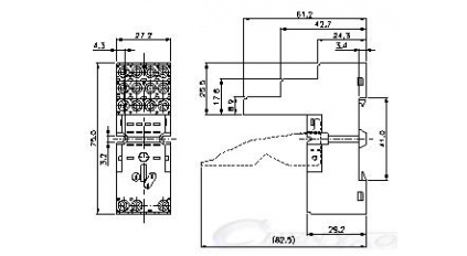 Гнездо для реле CHENYAO CST-S14F3 фото 5