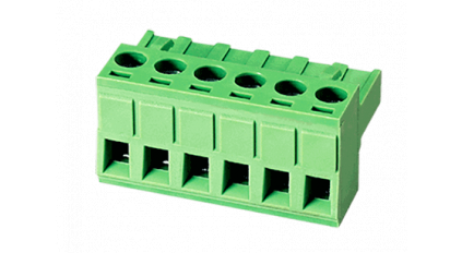 Клеммная колодка DINKLE 5ESDT-05P, Винтовая, 5 контактов, сечение провода 0.2-2.5 мм2, ток 18 A, Зеленый фото 2