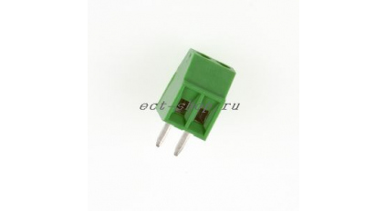 Клеммная колодка DINKLE EK254V-02P, Винтовая, 2 контакта, сечение провода 0.2-1.5 мм2, ток 8 A, Зеленый фото 1