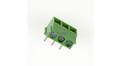 Клеммная колодка DINKLE ED350R-03P, Винтовая, 3 контакта, сечение провода 0.5-1.5 мм2, ток 10 A, Зеленый фото 1