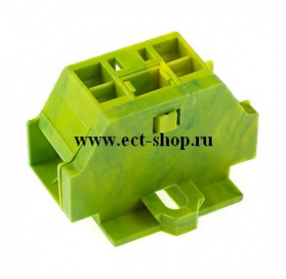 Клеммная колодка DINKLE WPPMS2.5-01P-YG, Пружинная, 1 контакт, сечение провода 0.5-2.5 мм2, ток 24 A, Желто-зеленый