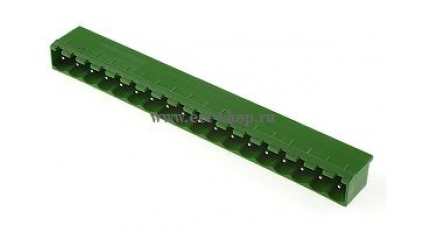 Клеммная колодка DINKLE 5EHDVC-18P, 18 контактов, сечение провода - мм2, ток 18 A, Зеленый фото 1