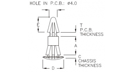 Держатель стойка для печатных плат PINGOOD SCB-8 (1000шт) фото 3