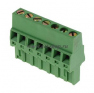 Клеммная колодка DINKLE 5ESDR-07P, Винтовая, 7 контактов, сечение провода 0.2-2.5 мм2, ток 18 A, Зеленый фото 2