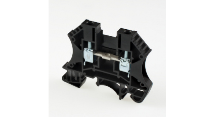 Клеммная колодка DINKLE DK4BK, Винтовая, сечение провода 0.5-4 мм2, ток 32 A, Черный фото 1