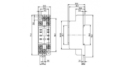 Гнездо для реле CHENYAO CST-A08F2 фото 6