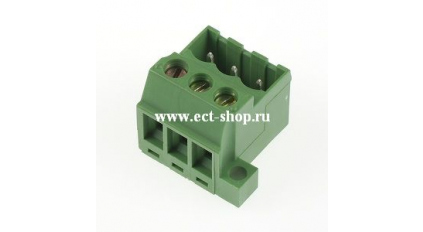 Клеммная колодка DINKLE 2EHDRS-03P, Винтовая, 3 контакта, сечение провода 0.5-2.5 мм2, ток 18 A, Зеленый фото 1