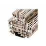 Клеммная колодка DINKLE DKK4 (DDK4), Винтовая, сечение провода 0.14-4 мм2, ток 32 A, Бежевый фото 3