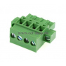 Клеммная колодка DINKLE 5ESDPM-04P, Винтовая, 4 контакта, сечение провода 0.2-4 мм2, ток 18 A, Зеленый фото 4