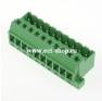 Клеммная колодка DINKLE 2EHDRS-10P, Винтовая, 10 контактов, сечение провода 0.5-2.5 мм2, ток 18 A, Зеленый фото 2