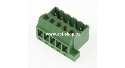 Клеммная колодка DINKLE 2EHDRS-05P, Винтовая, 5 контактов, сечение провода 0.5-2.5 мм2, ток 18 A, Зеленый фото 1