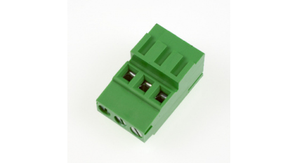 Клеммная колодка DINKLE EEK508V-03P, Винтовая, 3 контакта, сечение провода 0.5-2.5 мм2, ток 12 A, Зеленый фото 1