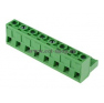 Клеммная колодка DINKLE 3ESDV-08P, Винтовая, 8 контактов, сечение провода 0.2-4 мм2, ток 18 A, Зеленый фото 2