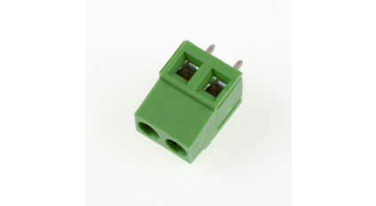 Клеммная колодка DINKLE EK500A-02P, Винтовая, 2 контакта, сечение провода 0.5-2.5 мм2, ток 24 A, Зеленый фото 4