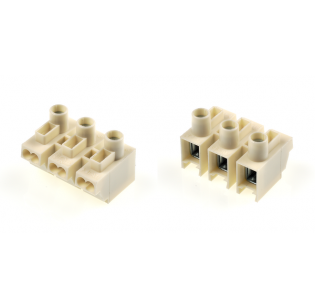 Клеммная колодка HEAVY POW. PA11-3, 3 контакта, сечение провода 1-2.5 мм2, ток 17.5 A, Бежевый