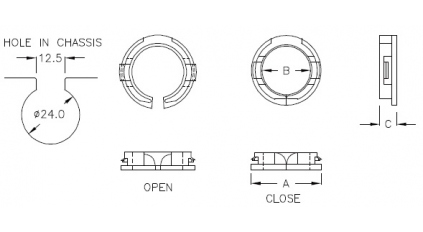Втулка проходная рассеченная PINGOOD SA-2024C (1000шт) фото 4