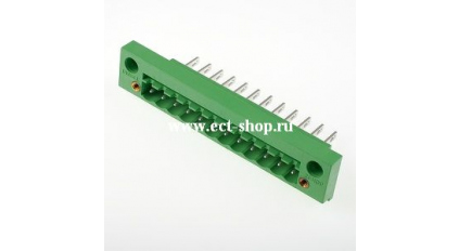 Клеммная колодка DINKLE 2EHDP-12P, 12 контактов, сечение провода - мм2, ток 18 A, Зеленый фото 1