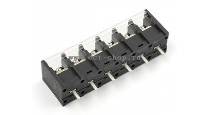 Клеммная колодка DINKLE DT-4C-B01W-06, Винт, 6 контактов, сечение провода 0.5-2.5 мм2, ток 24 A, Черный фото 1