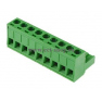 Клеммная колодка DINKLE 5ESDV-09P, Винтовая, 9 контактов, сечение провода 0.2-4 мм2, ток 18 A, Зеленый фото 2