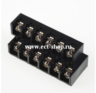 Клеммная колодка DINKLE 2DD-B01W-12, Винт, 12 контактов, сечение провода 0.2-1.5 мм2, ток 17.5 A, Черный