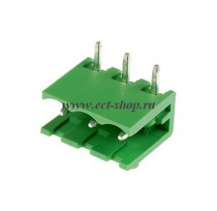 Клеммная колодка DINKLE 5EHDR-03P, 3 контакта, сечение провода - мм2, ток 18 A, Зеленый