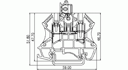 Клеммная колодка DINKLE DK2.5-TG (KDK2.5), Винтовая, сечение провода 0.5-2.5 мм2, ток 16 A, Бежевый фото 2