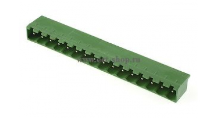 Клеммная колодка DINKLE 5EHDVC-16P, 16 контактов, сечение провода - мм2, ток 18 A, Зеленый фото 1