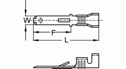 Клемма наконечник штыревой плоский KST 906LR (100шт) фото 3