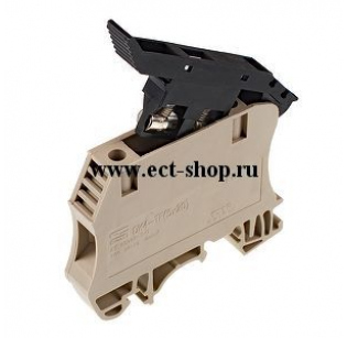 Клеммная колодка DINKLE DK4-TF-4994, Винтовая, сечение провода 0.5-4 мм2, с предохранителем, ток 6.3 A, Бежевый