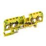 Клеммная колодка DINKLE SG4K2.5, Пружинная, сечение провода 0.5-2.5 мм2, ток 24 A, Желто-зеленый фото 3
