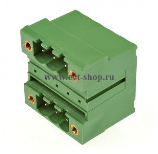 Клеммная колодка DINKLE 5EHDBRM-06P, 6 контактов, сечение провода - мм2, ток 18 A, Зеленый