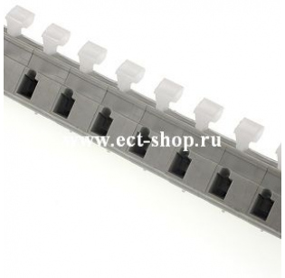 Клеммная колодка DINKLE WKA100A-10P, Пружина, 10 контактов, сечение провода 0.5-2.5 мм2, ток 24 A, Серый