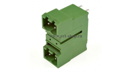 Клеммная колодка DINKLE 5EHDBV-04P, 4 контакта, сечение провода - мм2, ток 18 A, Зеленый фото 1
