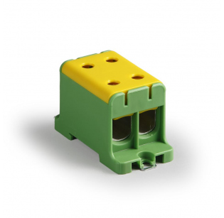 Клеммная колодка ENSTO KE67.3 (KE67.3R), сечение провода 16-95 мм2, ток 245 A, Желто-зеленый