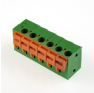 Клеммная колодка DINKLE 142R-06P, Пружинная, 6 контактов, сечение провода 0.5-1.5 мм2, ток 17.5 A, Зеленый фото 2