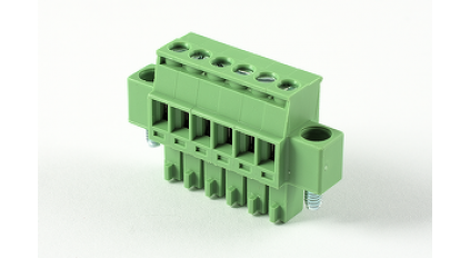 Клеммная колодка DINKLE EC350RM-06P, Винтовая, 6 контактов, сечение провода 0.2-1.5 мм2, ток 14 A, Зеленый фото 1