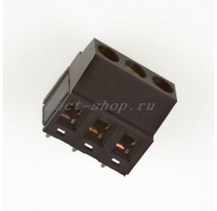 Клеммная колодка DINKLE EK500BD-03P, Винтовая, 3 контакта, сечение провода 0.5-2.5 мм2, ток 12 A, Черный