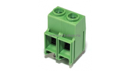 Клеммная колодка DINKLE EPK116VN-02P, Винтовая, 2 контакта, сечение провода 0.5-16 мм2, ток 57 A, Зеленый фото 1