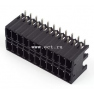 Клеммная колодка DINKLE 0221-2222L, 22 контакта, сечение провода - мм2, ток 8 A, Черный фото 2