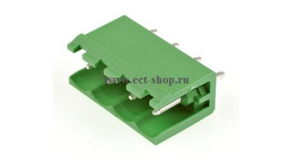 Клеммная колодка DINKLE 5EHDV-04P, 4 контакта, сечение провода - мм2, ток 18 A, Зеленый фото 1