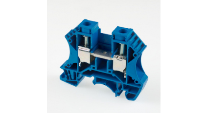 Клеммная колодка DINKLE DK10-BL, Винтовая, сечение провода 0.5-10 мм2, ток 57 A, Синий фото 1