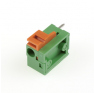 Клеммная колодка DINKLE 142V-01P, Пружинная, 1 контакт, сечение провода 0.5-1.5 мм2, ток 17.5 A, Зеленый фото 2