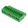Клеммная колодка DINKLE 2ESDPL-10P, Винтовая, 10 контактов, сечение провода 0.2-4 мм2, ток 18 A, Зеленый фото 2