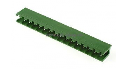 Клеммная колодка DINKLE 2EHDV-16P, 16 контактов, сечение провода - мм2, ток 18 A, Зеленый фото 1