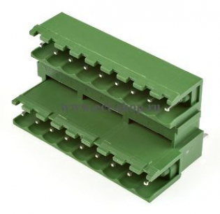 Клеммная колодка DINKLE 5EEHDV-18P, 18 контактов, сечение провода - мм2, ток 18 A, Зеленый