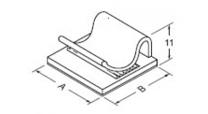Cамоклеющаяся площадка для крепления кабеля AVC AFC-25-N (100шт) фото 3