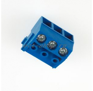 Клеммная колодка DINKLE ED130F-03P, Винтовая, 3 контакта, сечение провода 0.34-1.5 мм2, ток 10 A, Синий