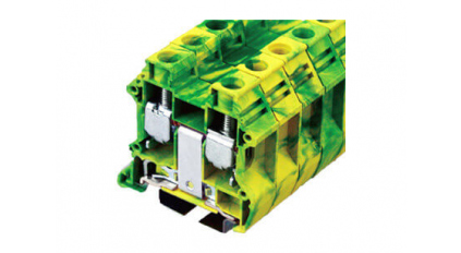 Клеммная колодка DINKLE DK16-PE (GK16), Винтовая, сечение провода 2.5-16 мм2, ток 76 A, Желто-зеленый фото 2